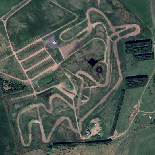 Dean Moor Motocross Park aerial view.