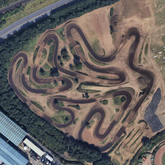 Iron works moto park 2025 aerial view.